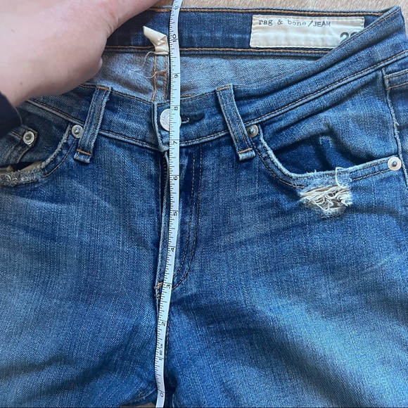 Ripped Rag & Bone Cropped Skinny Jeans - Picture 9 of 13